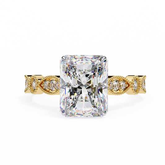 LGD Solitaire Ring Radiant  Stone (3.182ct) In 14K Gold   #LGD-RT-CD071