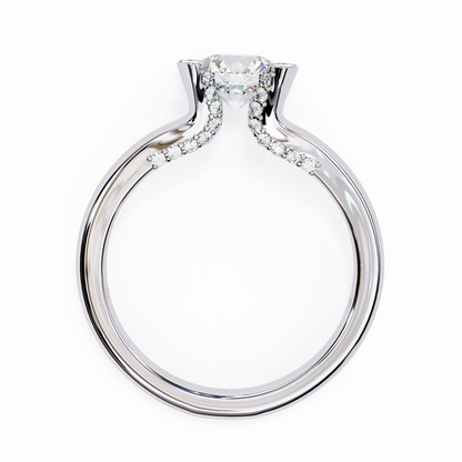 LGD Ring Round Stone (1.03ct) In 14K Gold
