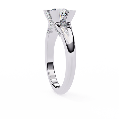 LGD Ring Round Stone (1.03ct) In 14K Gold