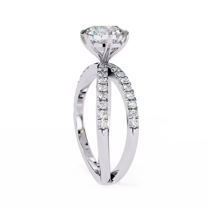 LGD Solitaire Ring Round  Stone (2.24ct) In 14K Gold