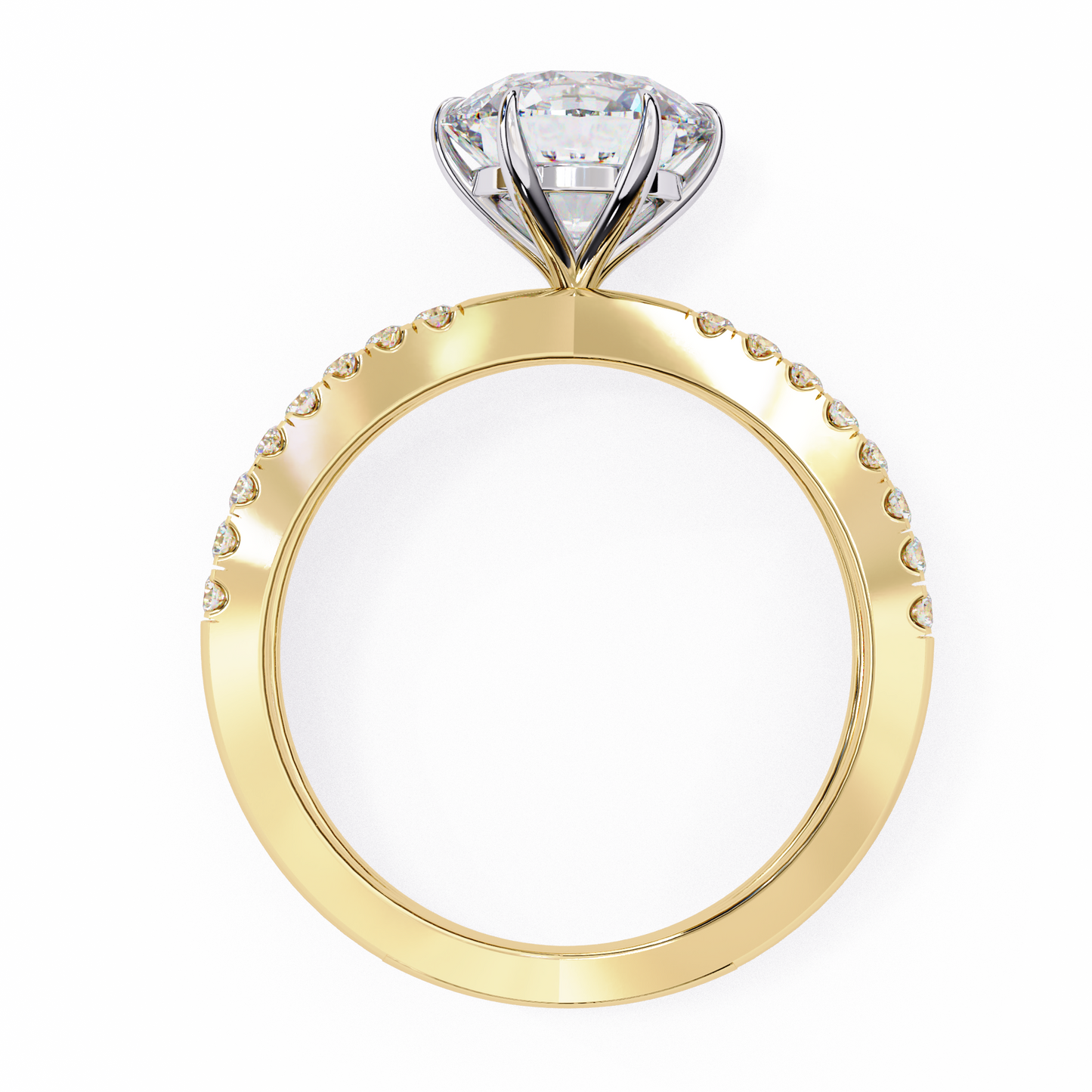 LGD Solitaire Ring Round  Stone (2.24ct) In 14K Gold