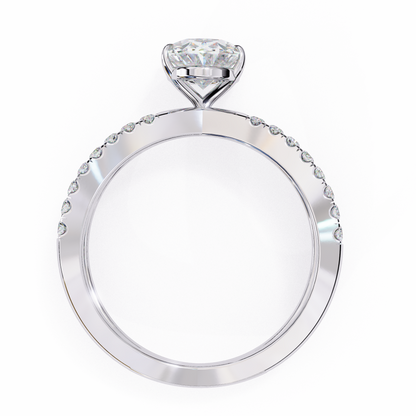 LGD Solitaire Ring Oval Stone (1.52ct) In 14K Gold