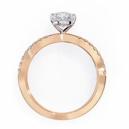 LGD Solitaire Ring Oval Stone (1.52ct) In 14K Gold