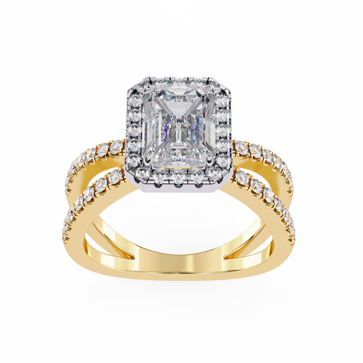 LGD Solitaire Ring Emerald Stone (2.18ct) In 14K Gold
