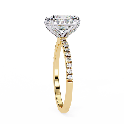 LGD Solitaire Ring Princess Stone (2.4ct) In 14K Gold