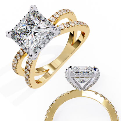 LGD Solitaire Ring Princess Stone (2.22ct) In 14K Gold