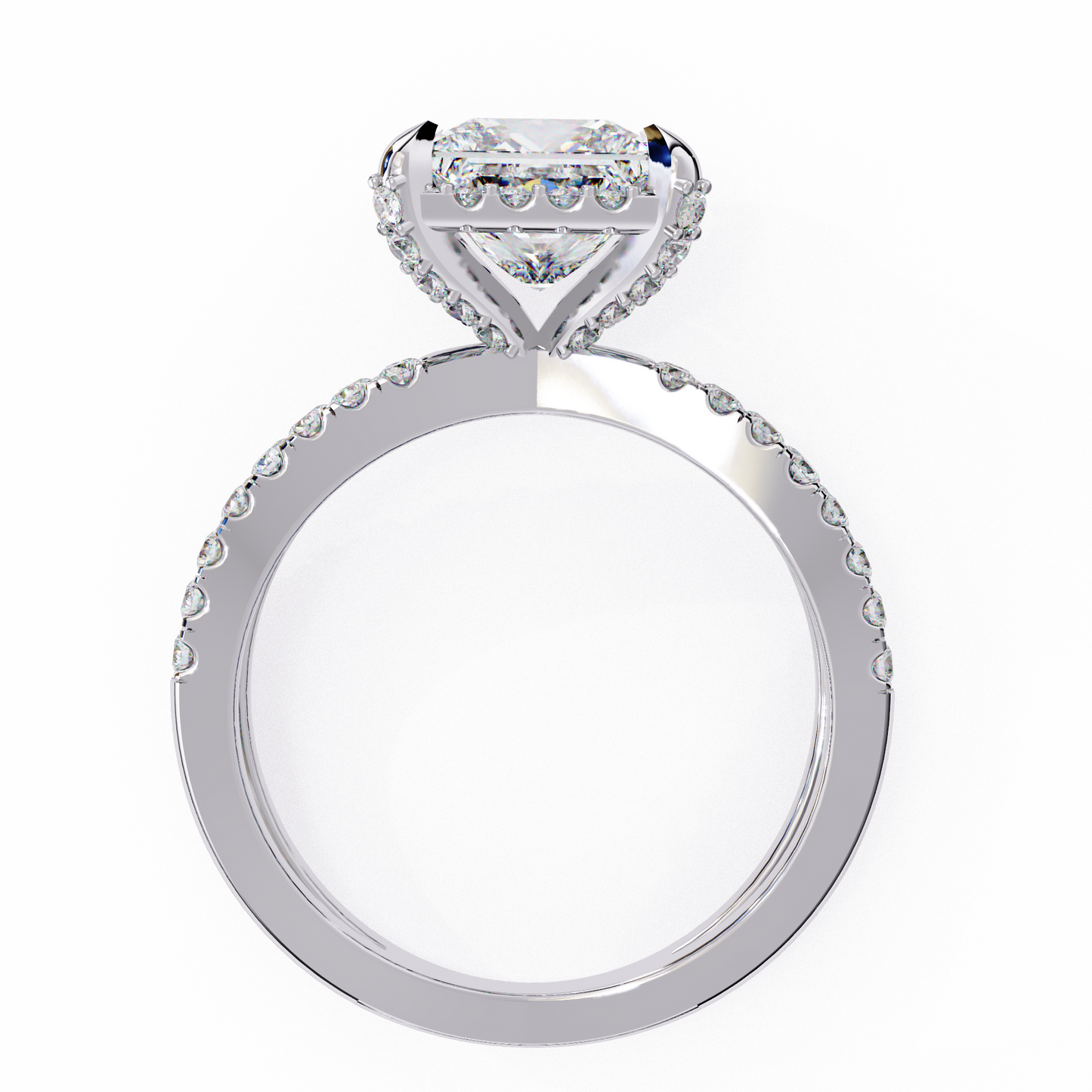 LGD Solitaire Ring Princess Stone (2.22ct) In 14K Gold