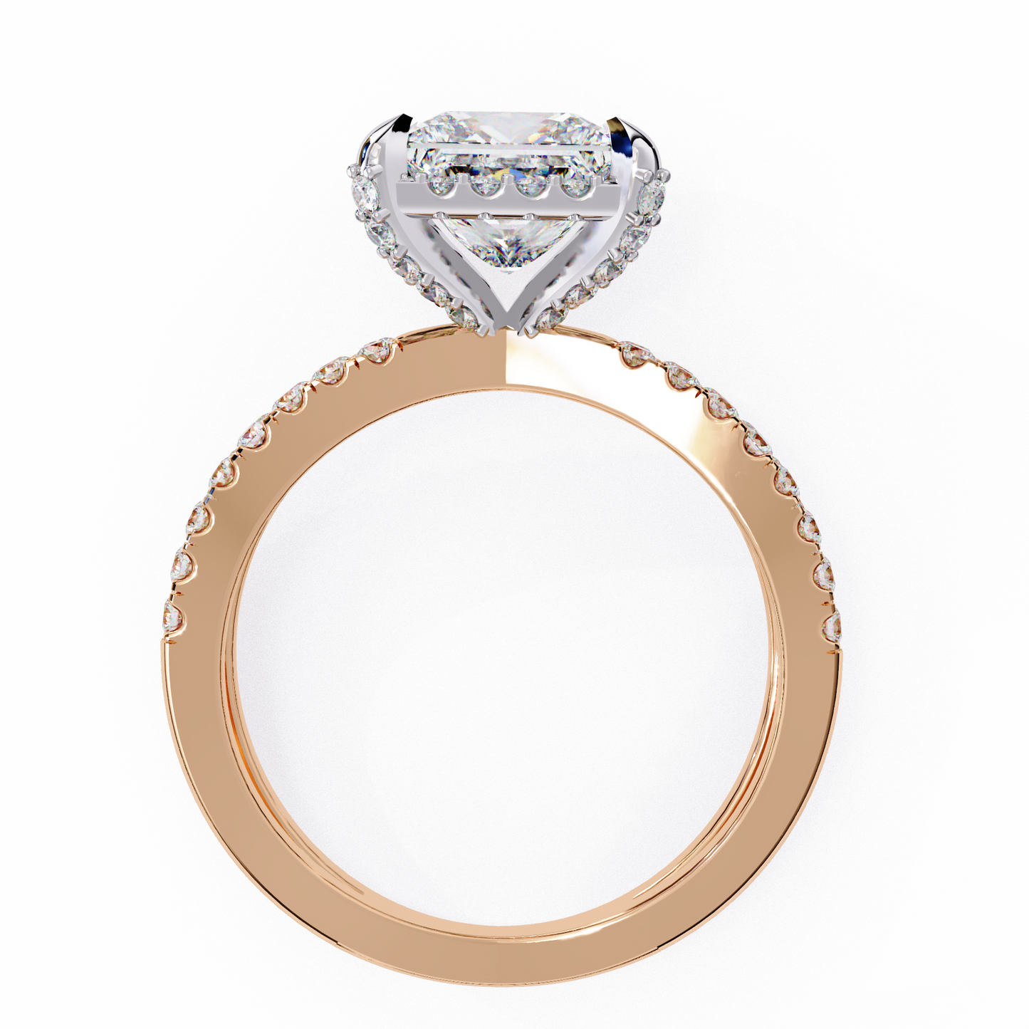 LGD Solitaire Ring Princess Stone (2.22ct) In 14K Gold