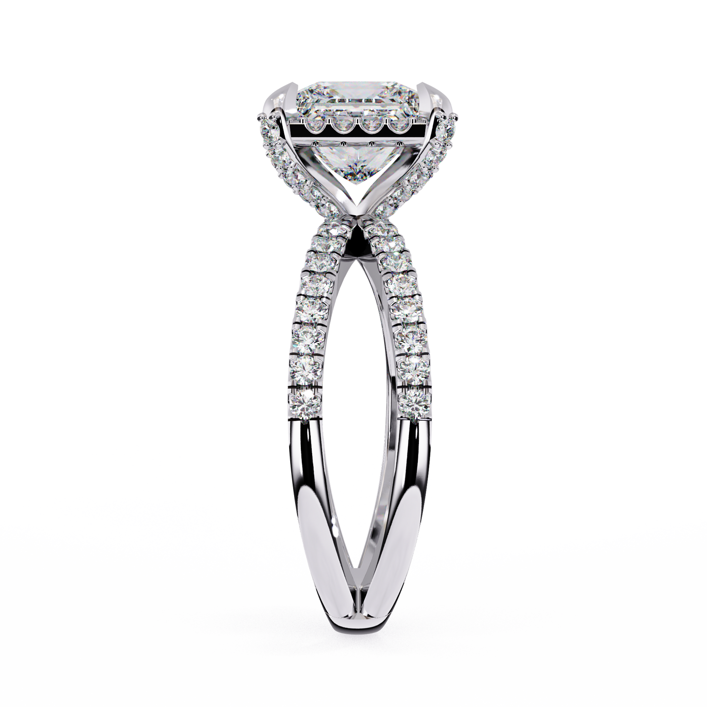 LGD Solitaire Ring Princess Stone (2.22ct) In 14K Gold