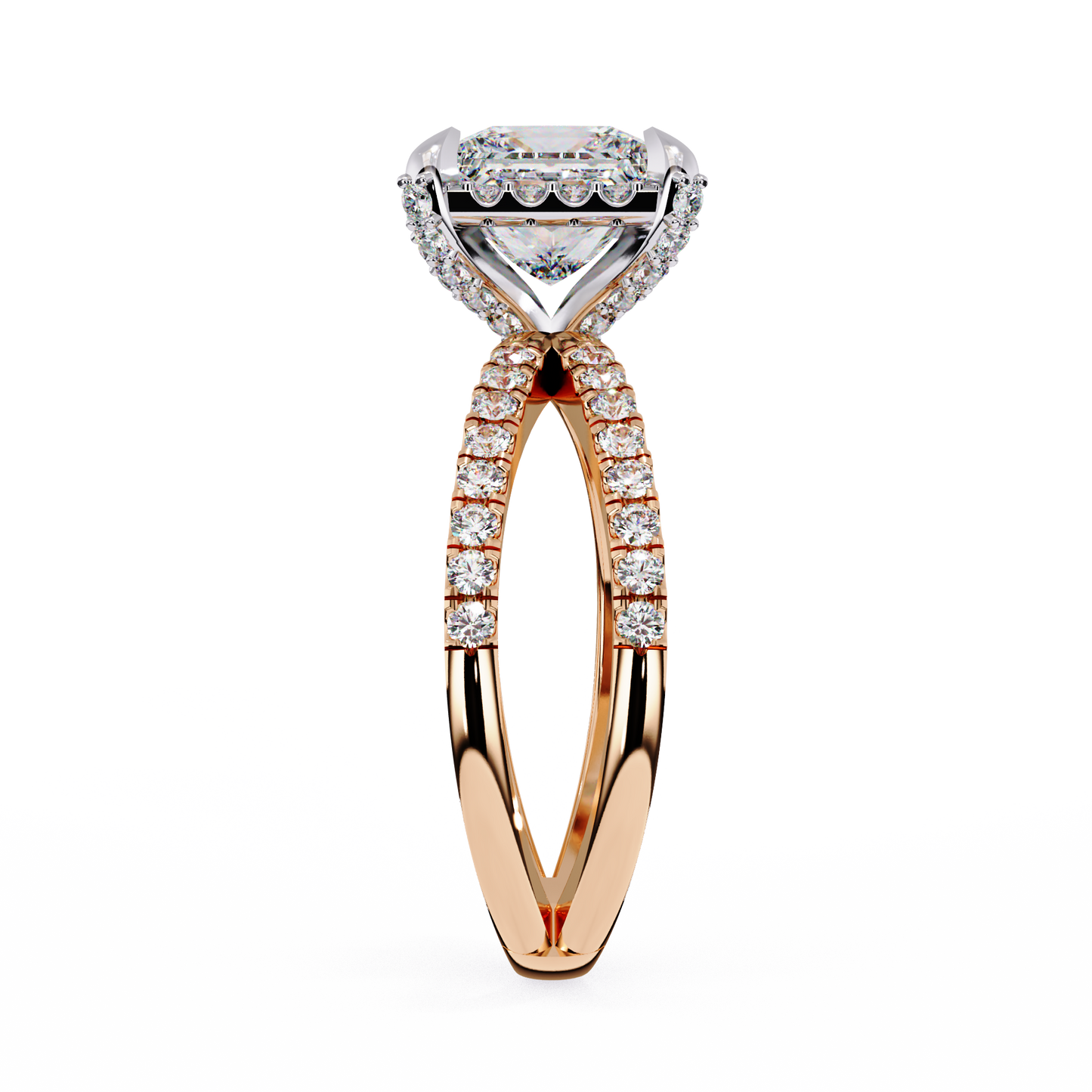 LGD Solitaire Ring Princess Stone (2.22ct) In 14K Gold