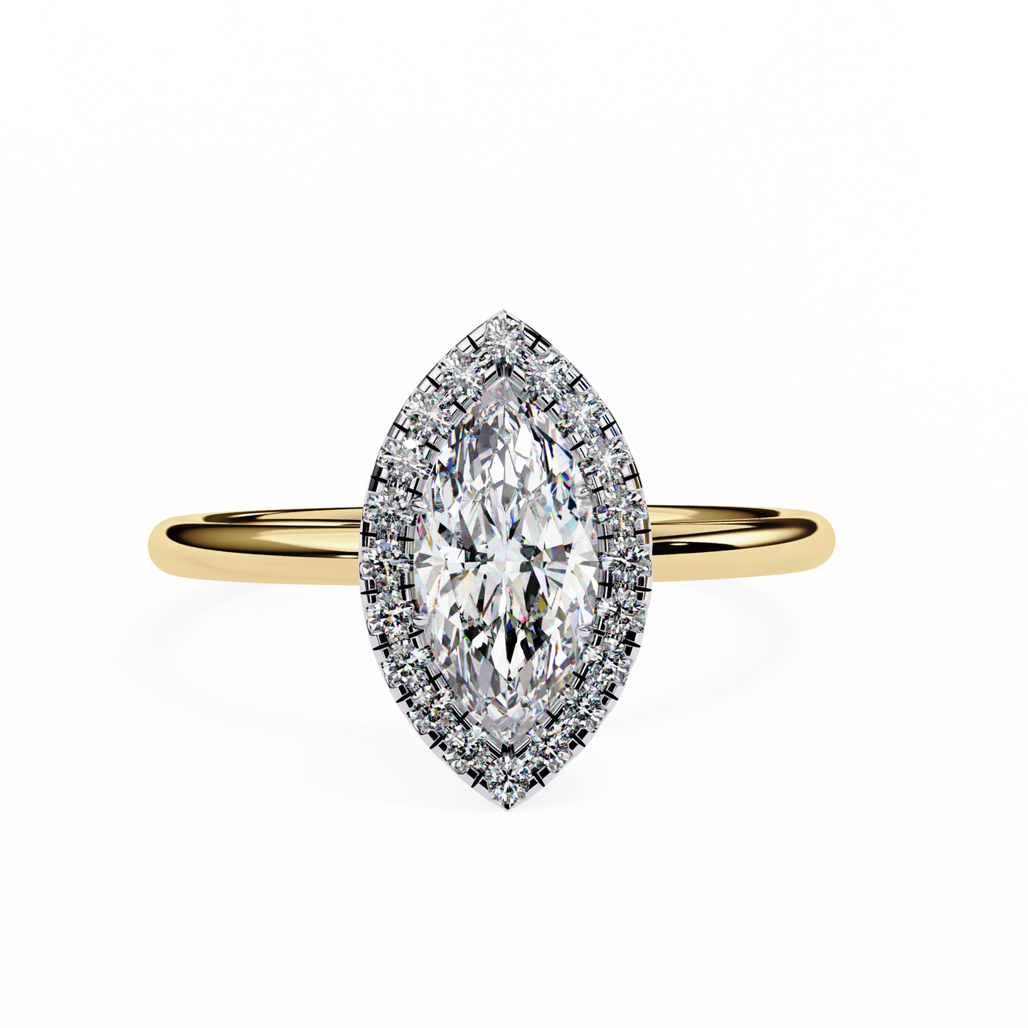 LGD Ring Marquise Stone (1.02ct) In 14K Gold   #LGD-Mq-CD117