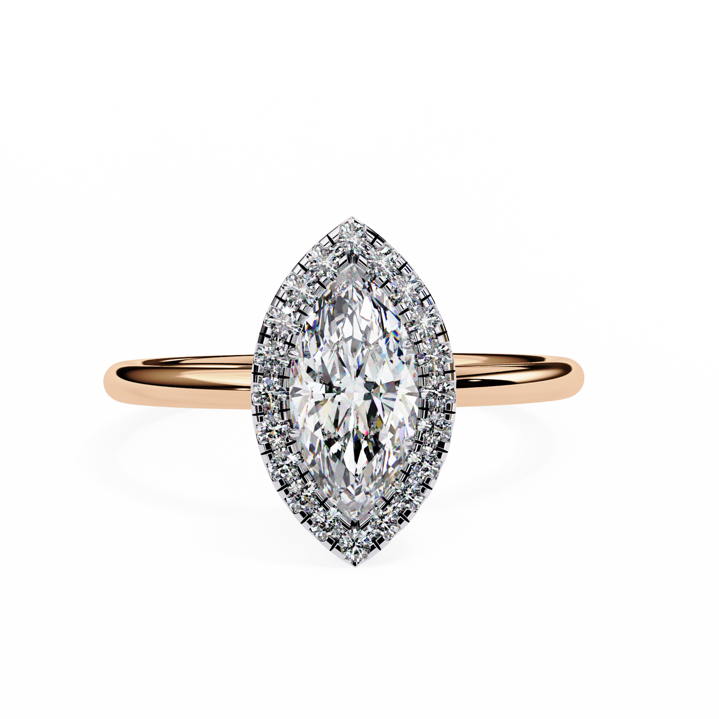 LGD Ring Marquise Stone (1.02ct) In 14K Gold   #LGD-Mq-CD117