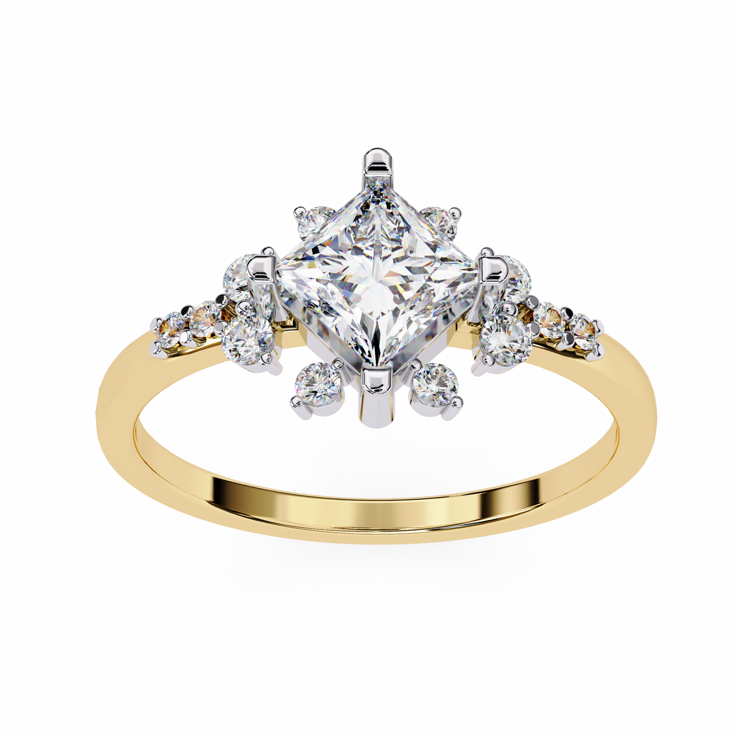 LGD Ring Princess Stone (1.014ct) In 14K Gold   #LGD-PR-CD282