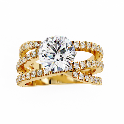 LGD Ring Round Stone (1.63ct) In 14K Gold   #LGD-RD-CD283