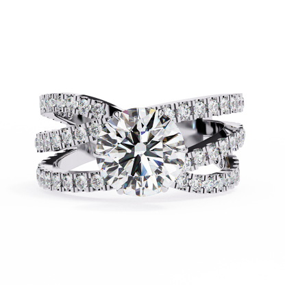 LGD Ring Round Stone (1.63ct) In 14K Gold   #LGD-RD-CD283