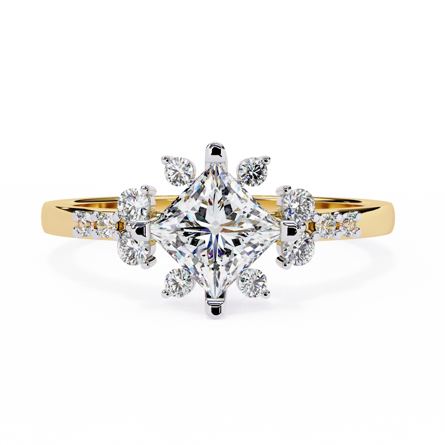 LGD Ring Princess Stone (1.014ct) In 14K Gold   #LGD-PR-CD282