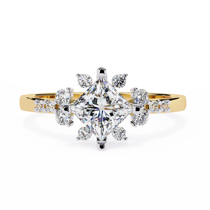 LGD Ring Princess Stone (1.014ct) In 14K Gold   #LGD-PR-CD282