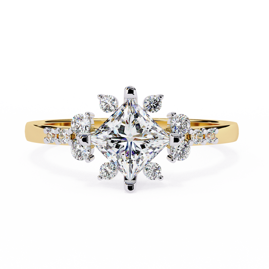 LGD Ring Princess Stone (1.014ct) In 14K Gold   #LGD-PR-CD282