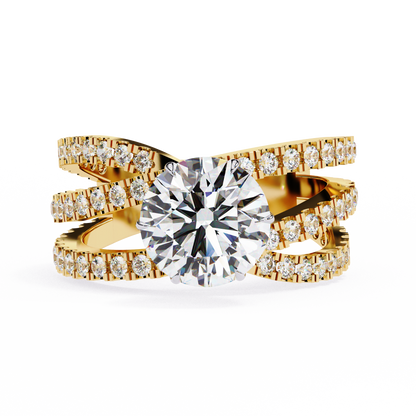 LGD Ring Round Stone (1.63ct) In 14K Gold   #LGD-RD-CD283