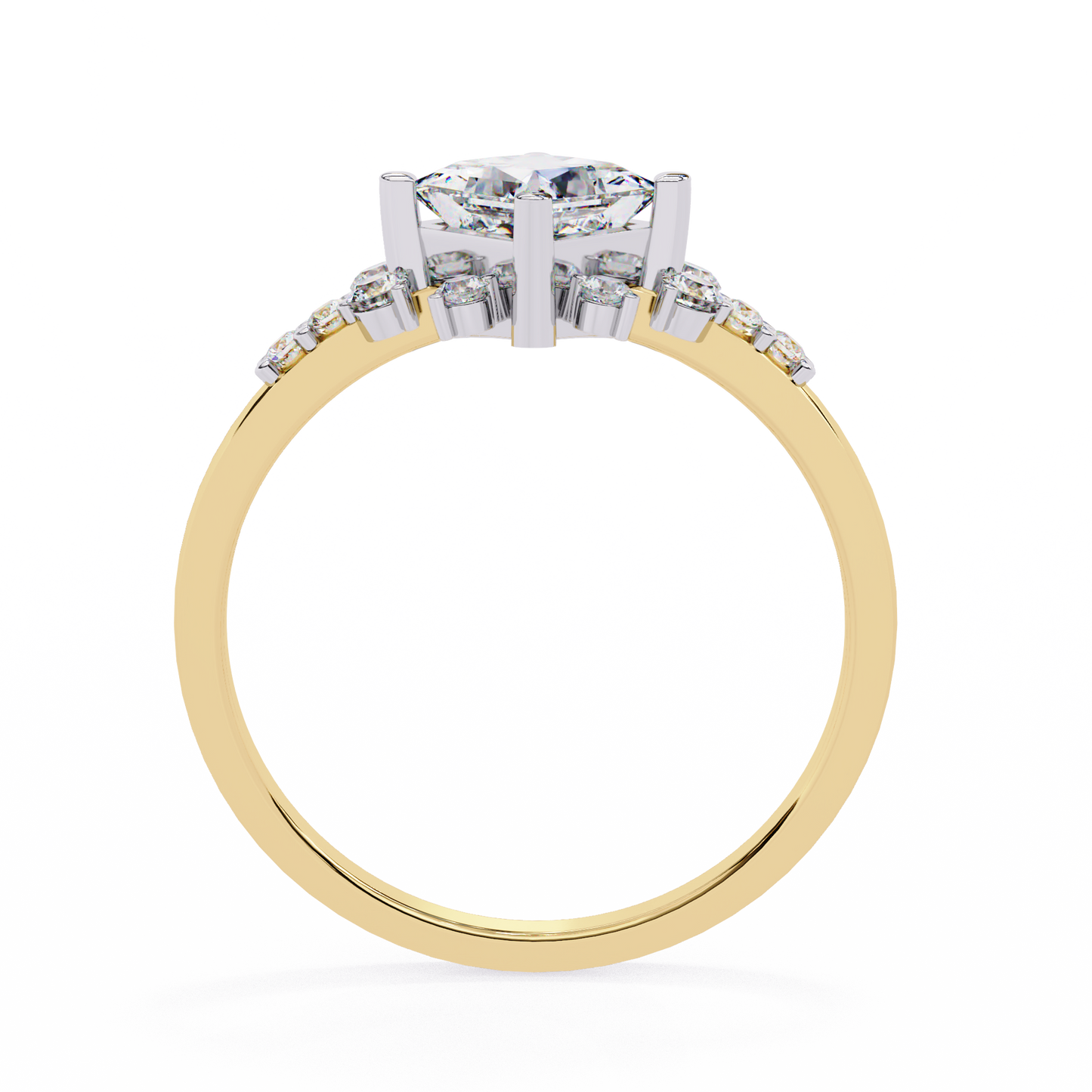 LGD Ring Princess Stone (1.014ct) In 14K Gold   #LGD-PR-CD282