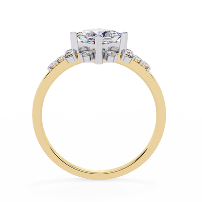 LGD Ring Princess Stone (1.014ct) In 14K Gold   #LGD-PR-CD282