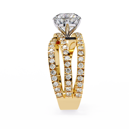 LGD Ring Round Stone (1.63ct) In 14K Gold   #LGD-RD-CD283