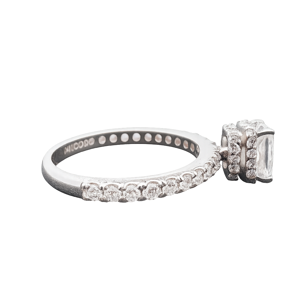 Lab Grown Solitaire Raddiant Cut Diamond Ring In 14K GOLD