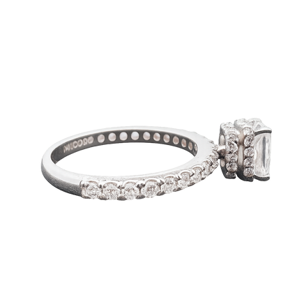Lab Grown Solitaire Raddiant Cut Diamond Ring In 14K GOLD
