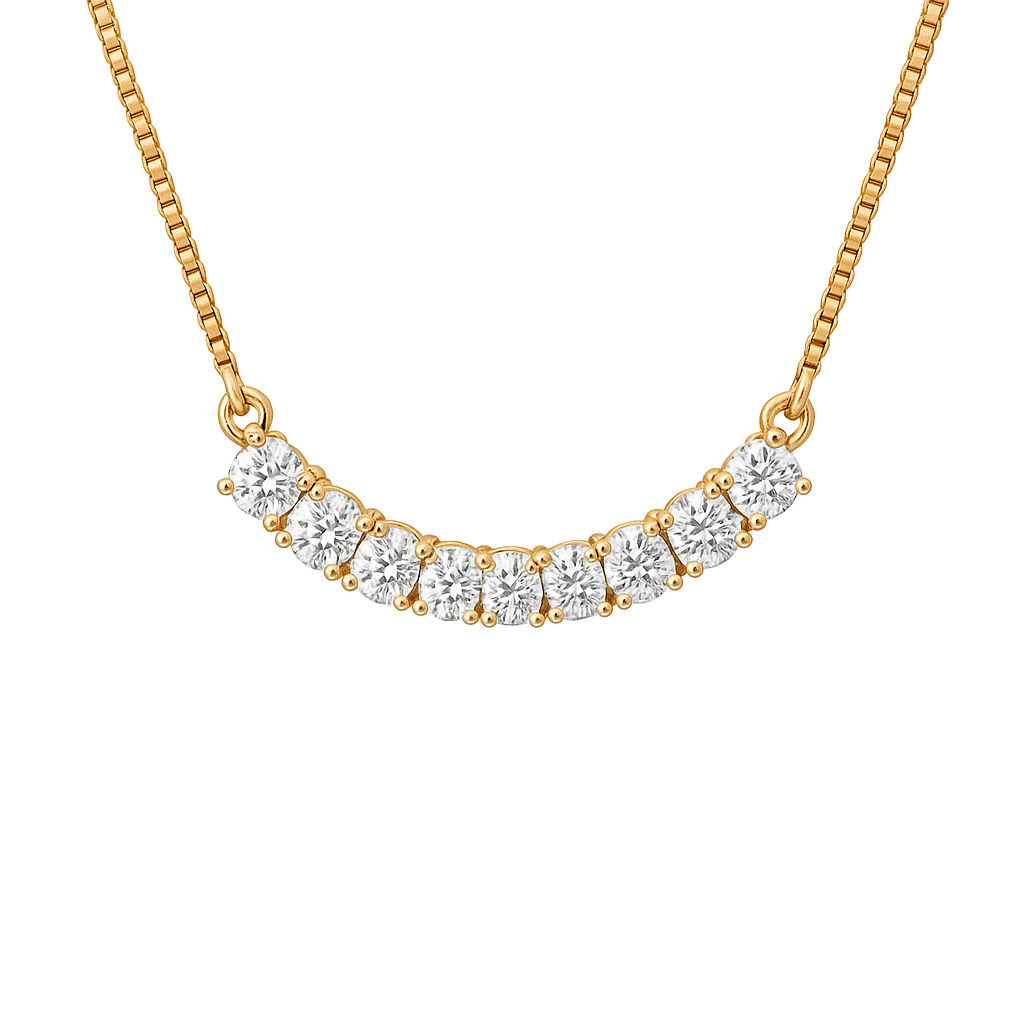 Classic 9 Round Lab Diamond Pendant 