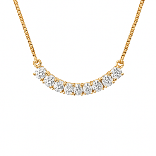 Classic 9 Round Lab Diamond Pendant 