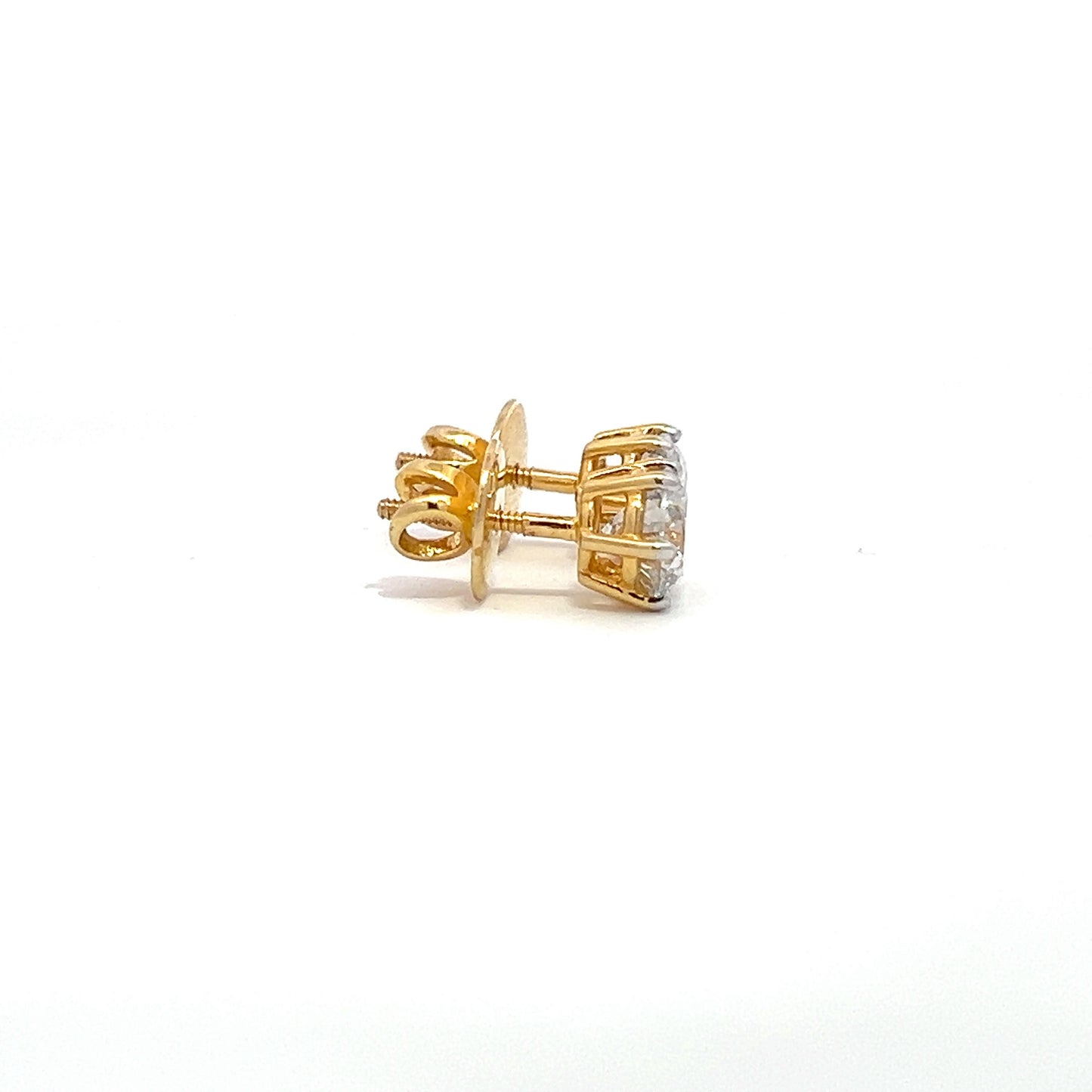 Pendientes con diamantes cultivados en laboratorio First love Pendientes con diamantes redondos brillantes de 2,32 ct en oro de 14 k con diamantes cultivados en laboratorio Diamos