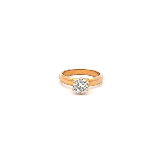 Dainty Charm is 1.00ct Round Shape 14k Gold With Lab Grown Moissanite