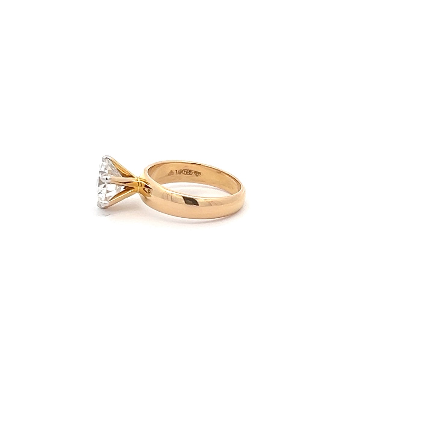 Anillo Starry Glam de forma redonda de 1,25 quilates en oro de 14 k con moissanita cultivada en laboratorio Diamos