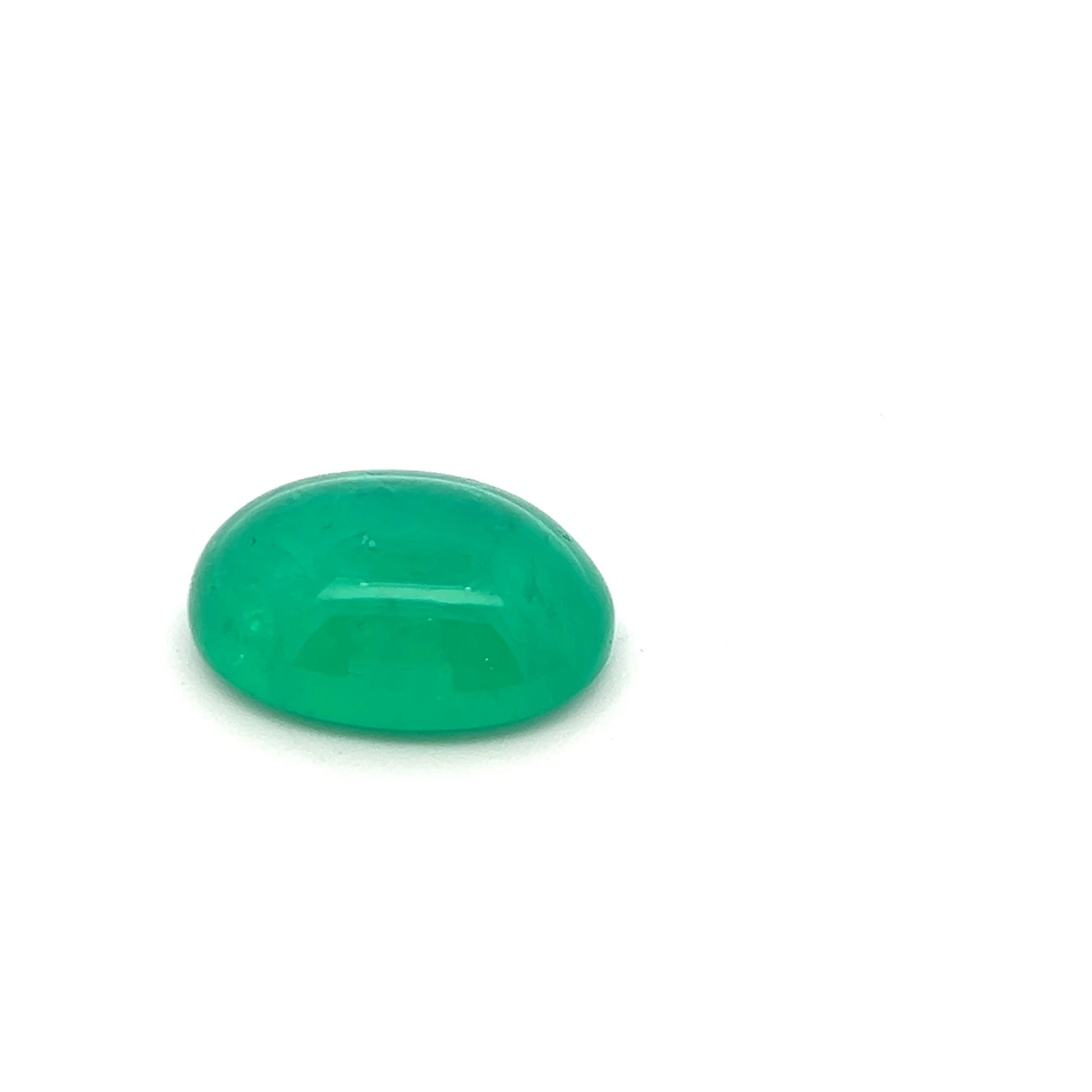 Lab Grown Colombian Emerald Cabochon 11.43 Carats
