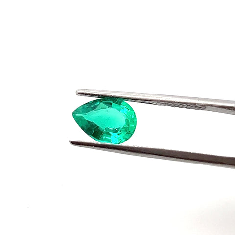 1.40Carats Pear Lab Grown Colombian Emerald