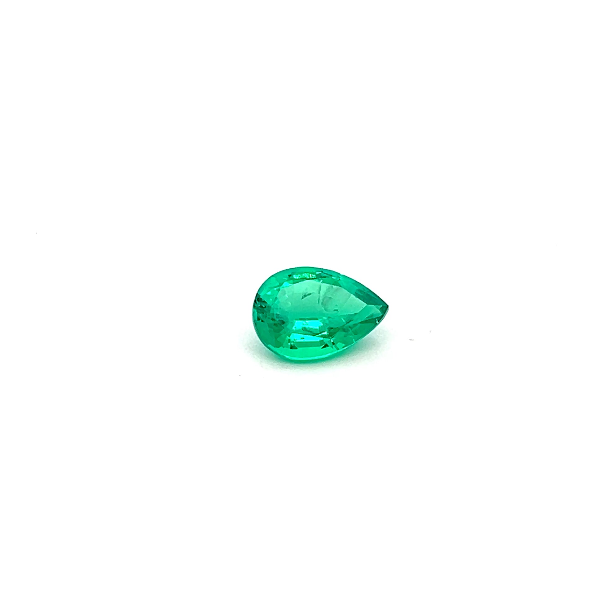 1.76 Ct Pear Lab Grown Colombian Emerald