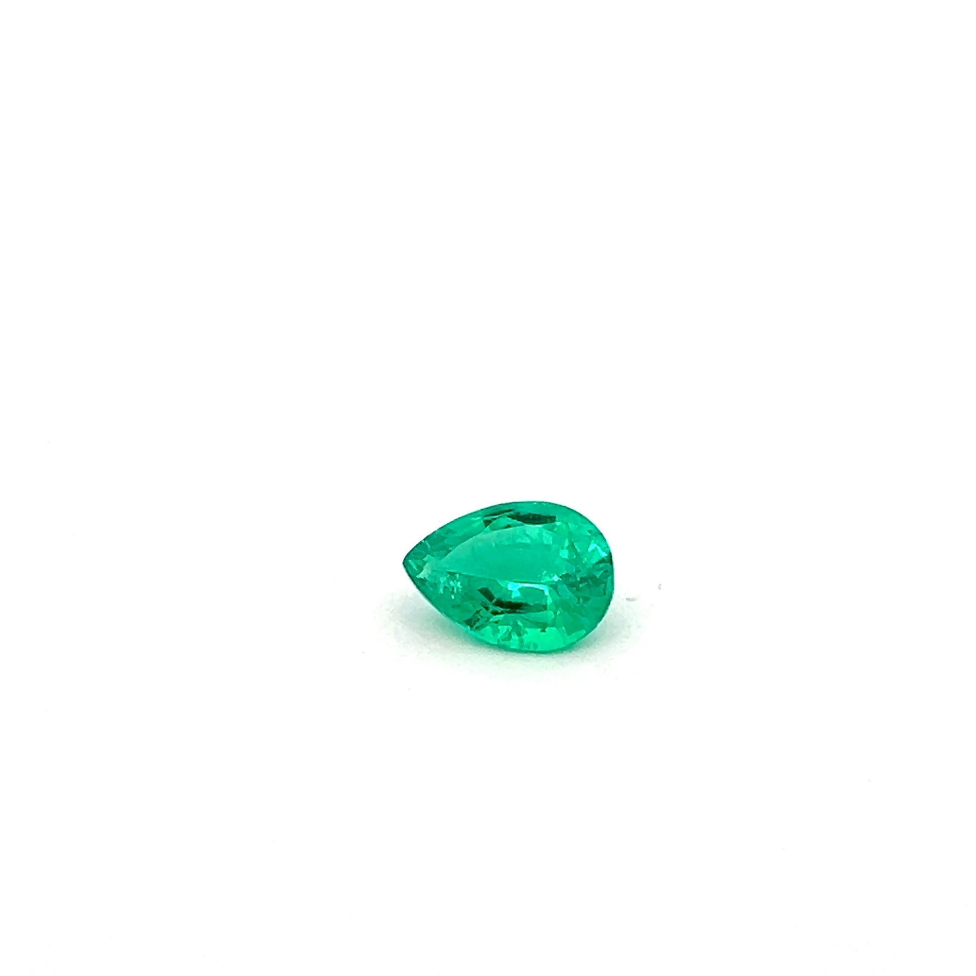 1.82 Carats Colombian Emerald Pear Shape