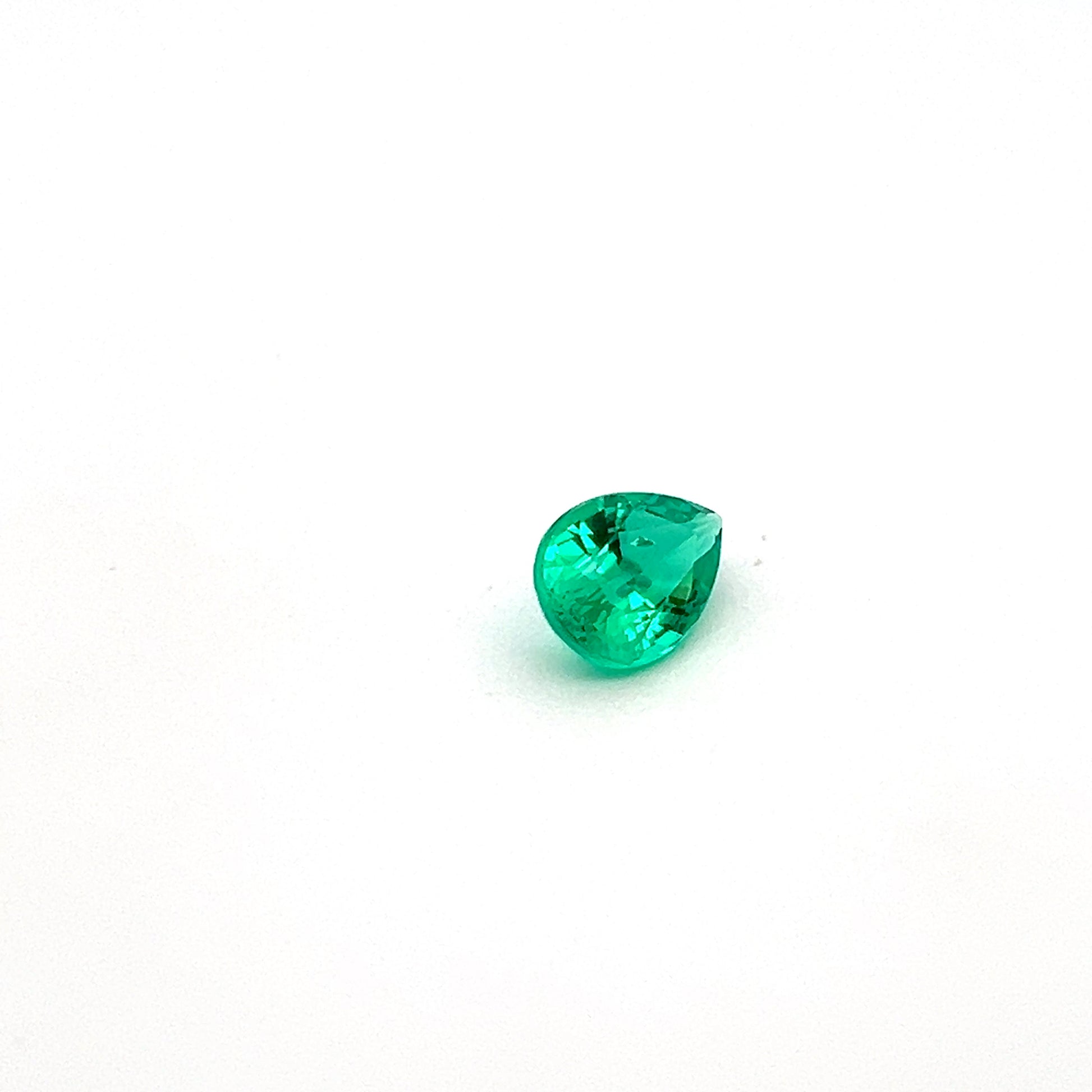1.83 Carats Green Emerald Pear Shape