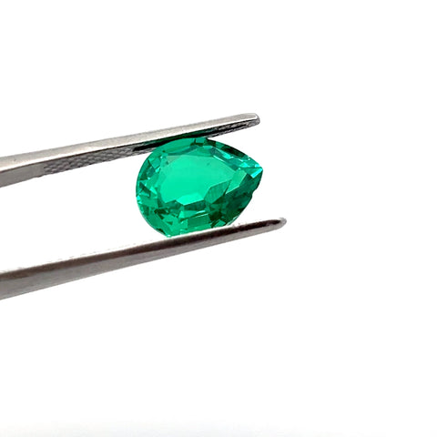 2.99 Carats Pear Lab Grown Green Emerald