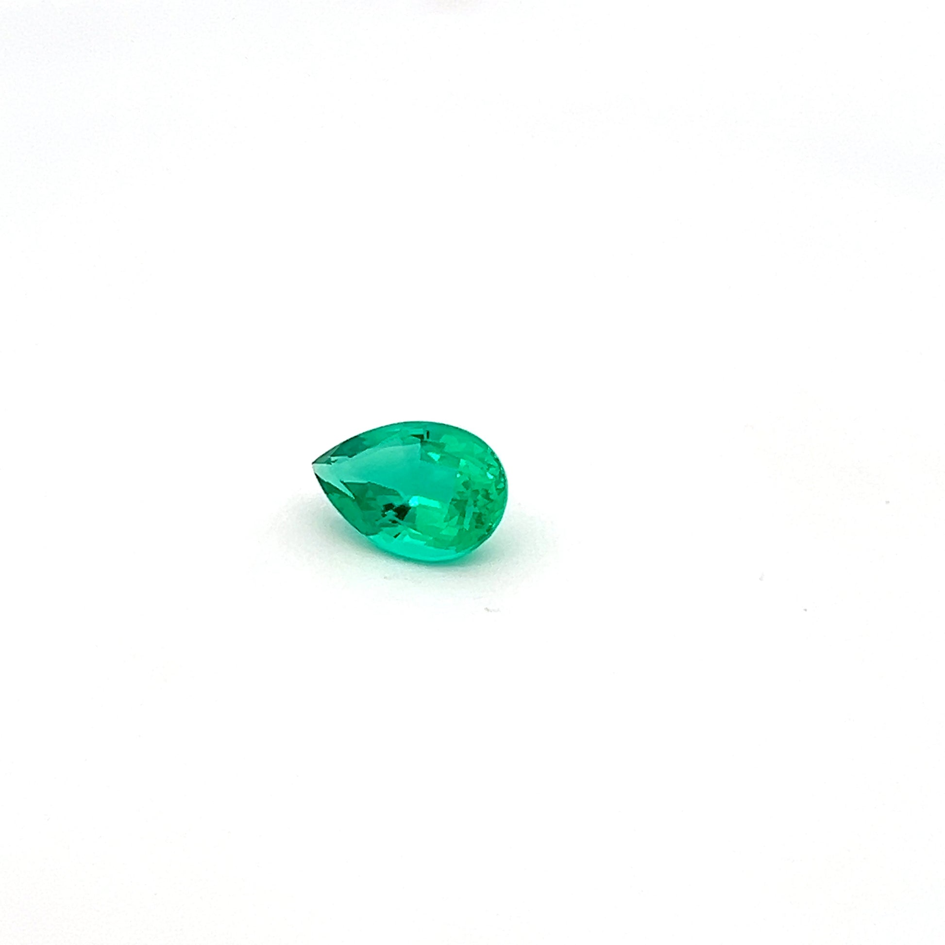 3.11 Carats Pear Lab Grown Colombian Emerald