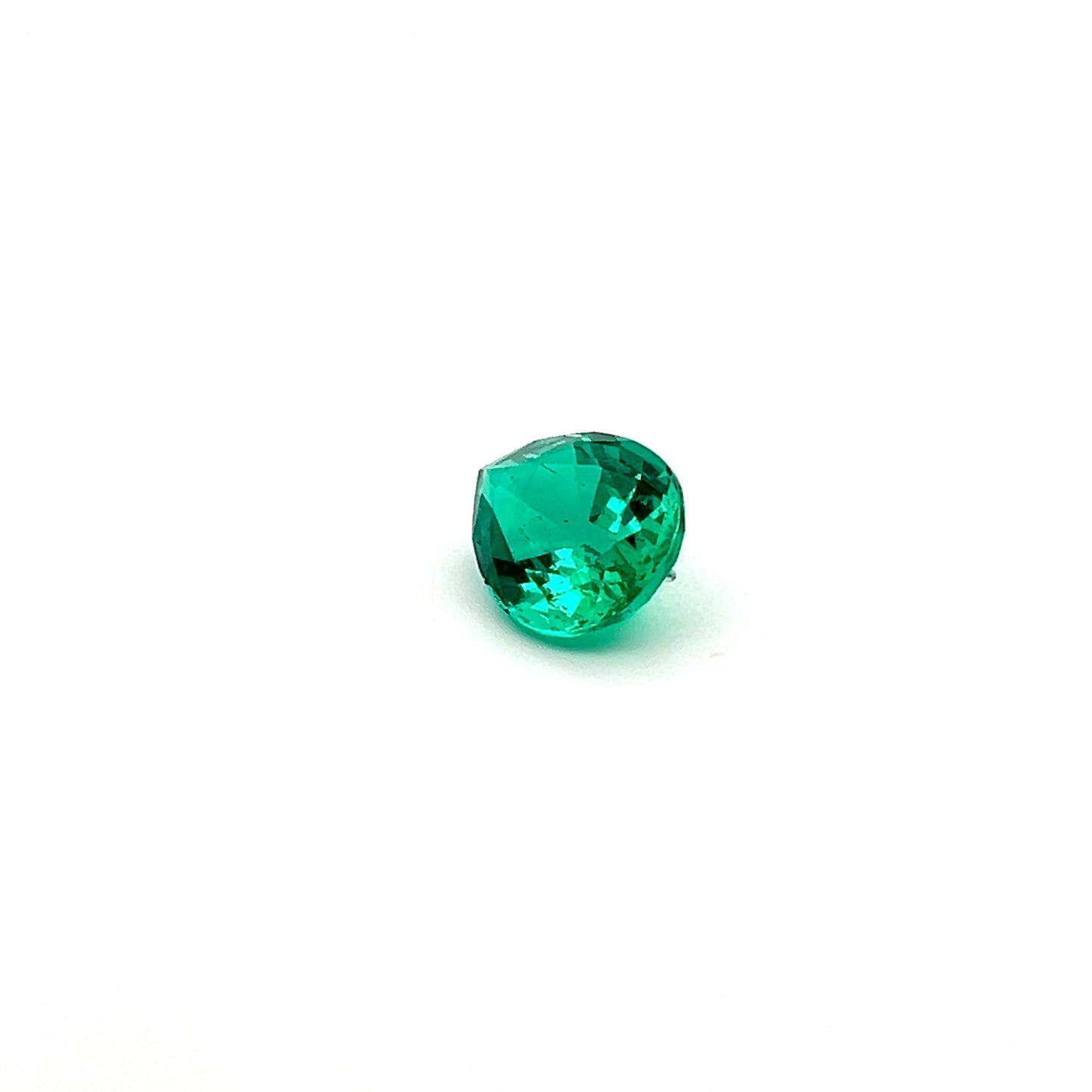 4.19 Carats Pear Lab Grown Green Emerald