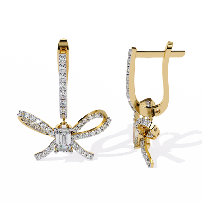 LGD Ear Studs Round Stone (1.19ct Pair ) In 14K Gold