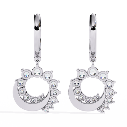 LGD Ear Studs Round Stone (1.00ct Pair ) In 14K Gold