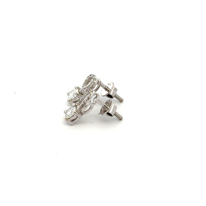Twist Loop Lab-Grown Diamond Stud Earrings in 14K Gold | Modern Elegant Design