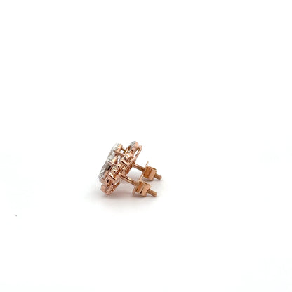 Oval Halo Lab-Grown Diamond Stud Earrings in 14K Gold | Classic Everyday Luxury
