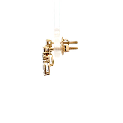 Pear Drop Lab-Grown Diamond Earrings in 14K Gold | Classic Dangle Studs