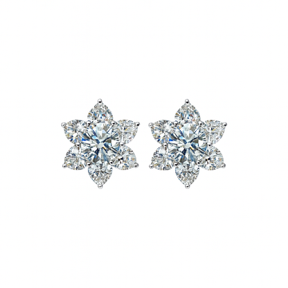 Heart & Round Lab-Grown Diamond Stud 