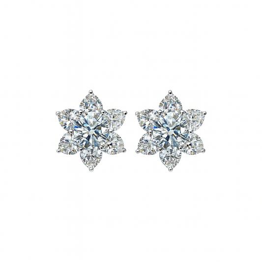 Heart & Round Lab-Grown Diamond Stud 