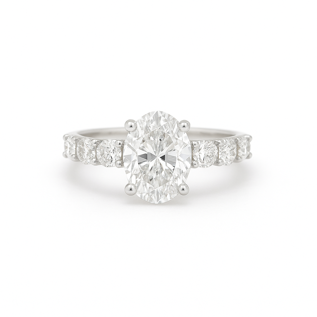 IGI Certified Lab Grown Oval Diamond Ring