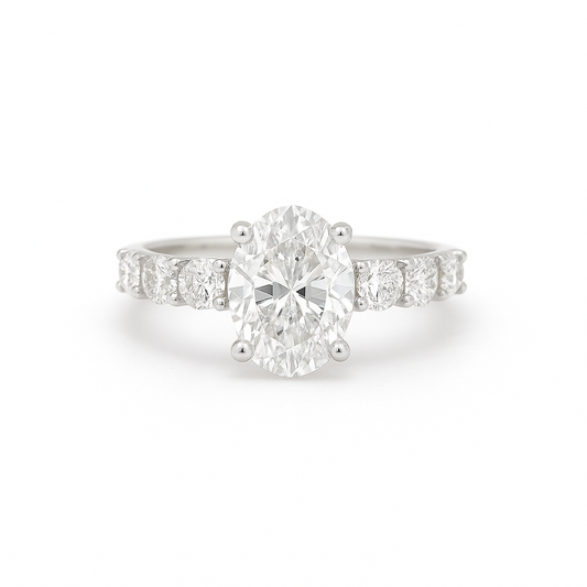 IGI Certified Lab Grown Oval Diamond Ring